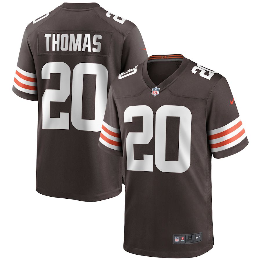 Men Cleveland Browns #20 Tavierre Thomas Nike Brown Game NFL Jersey